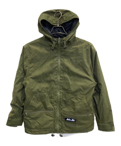 ARKAIR（アークエアー）ArkAir (アークエアー) フーデッドジャケット カーキ サイズ:Sの古着・服飾アイテム