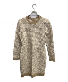 MICHAEL KORS（マイケル・コース）の古着「モノグラムニットワンピース」｜ベージュ