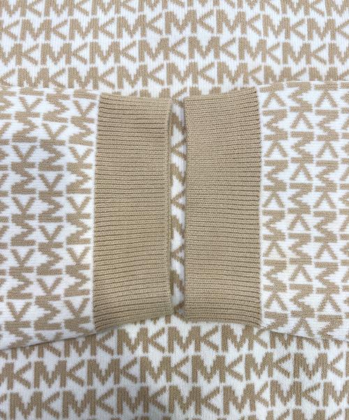 MICHAEL KORS（マイケル・コース）MICHAEL KORS (マイケル・コース) モノグラムニットワンピース ベージュ サイズ:Mの古着・服飾アイテム