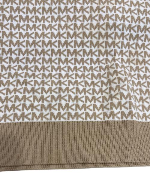 MICHAEL KORS（マイケル・コース）MICHAEL KORS (マイケル・コース) モノグラムニットワンピース ベージュ サイズ:Mの古着・服飾アイテム