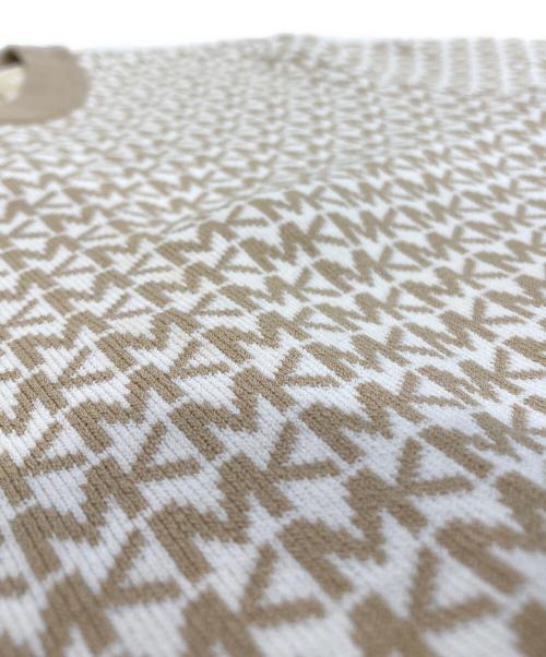 MICHAEL KORS（マイケル・コース）MICHAEL KORS (マイケル・コース) モノグラムニットワンピース ベージュ サイズ:Mの古着・服飾アイテム