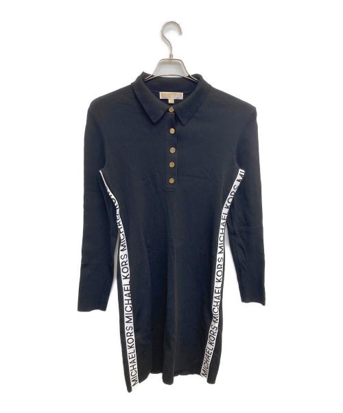 MICHAEL KORS（マイケル・コース）MICHAEL KORS (マイケル・コース) ポロネックワンピース ブラック サイズ:Lの古着・服飾アイテム