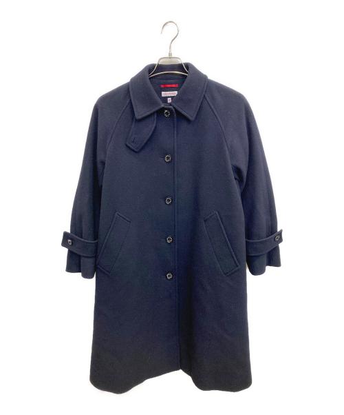 DRESSTERIOR（ドレステリア）DRESSTERIOR (ドレステリア) Super110sウールAラインステンカラーコート ネイビー サイズ:36の古着・服飾アイテム