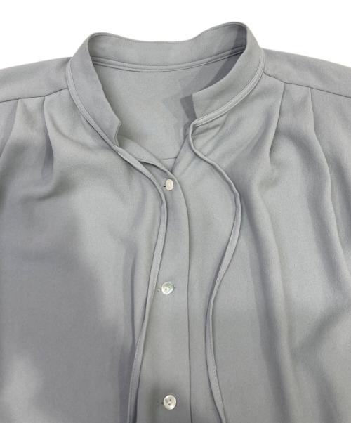 SOEJU（ソージュ）SOEJU (ソージュ) ジョーゼットリボンブラウス ブルー サイズ:Mの古着・服飾アイテム