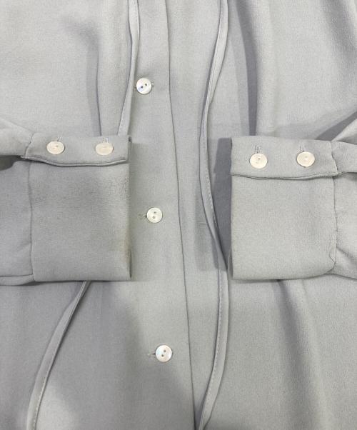 SOEJU（ソージュ）SOEJU (ソージュ) ジョーゼットリボンブラウス ブルー サイズ:Mの古着・服飾アイテム