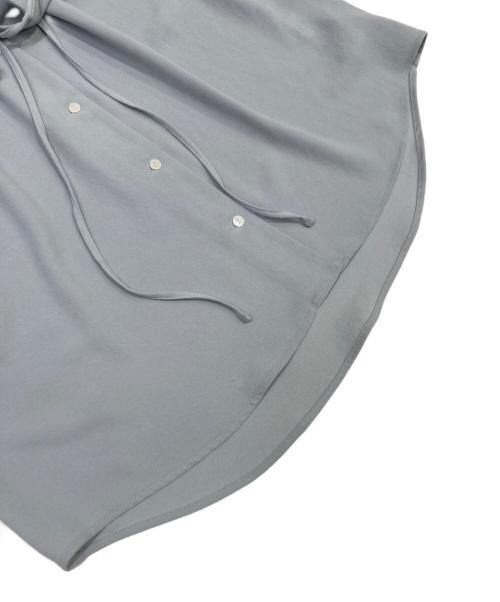 SOEJU（ソージュ）SOEJU (ソージュ) ジョーゼットリボンブラウス ブルー サイズ:Mの古着・服飾アイテム