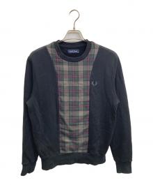 FRED PERRY（フレッドペリー）の古着「切替チェックスウェット」｜ブラック