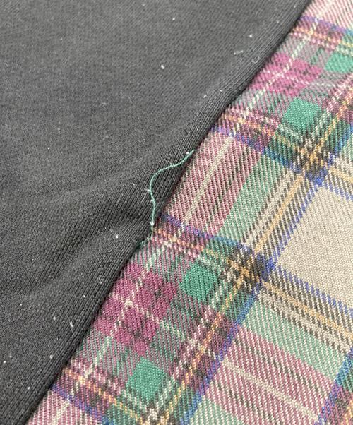 FRED PERRY（フレッドペリー）FRED PERRY (フレッドペリー) 切替チェックスウェット ブラック サイズ:Mの古着・服飾アイテム