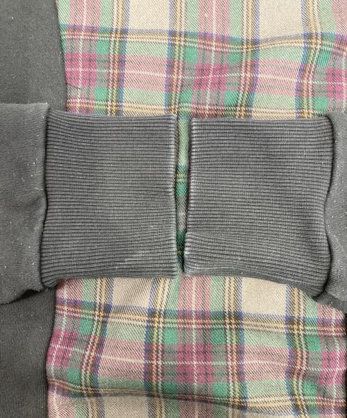 FRED PERRY（フレッドペリー）FRED PERRY (フレッドペリー) 切替チェックスウェット ブラック サイズ:Mの古着・服飾アイテム