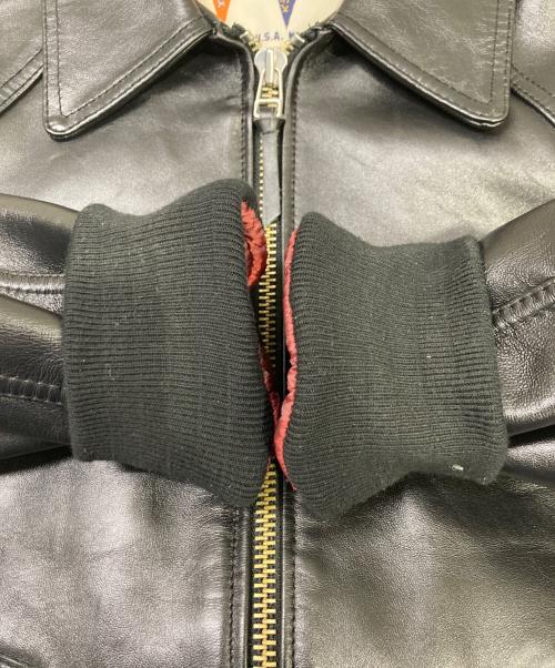 AVIREX（アヴィレックス）AVIREX (アヴィレックス) SIGNATURE VARSITY JACKET ブラック サイズ:Lの古着・服飾アイテム