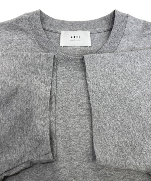 AMI PARIS（アミ パリス）AMI PARIS (アミ パリス) ロゴTシャツ グレー サイズ:XLの古着・服飾アイテム