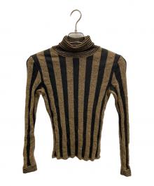 FENDI（フェンディ）の古着「タートルネックニット」｜ブラック×ブラウン