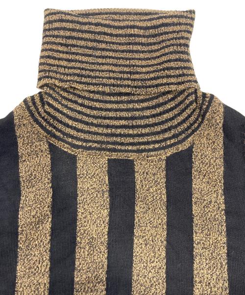 FENDI（フェンディ）FENDI (フェンディ) タートルネックニット ブラック×ブラウン サイズ:Lの古着・服飾アイテム