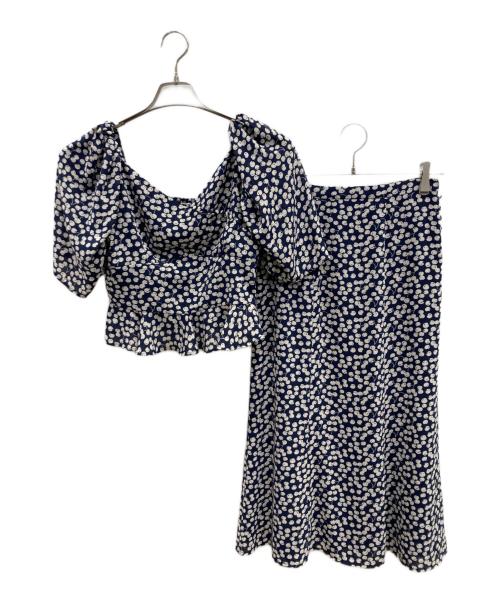 HER LIP TO（ハーリップトゥ）Her lip to (ハーリップトゥ) Cherry Pattern Two Piece ネイビー サイズ:Mの古着・服飾アイテム