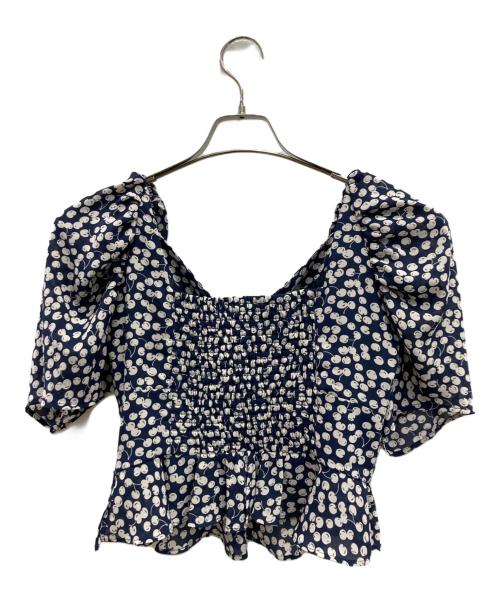 HER LIP TO（ハーリップトゥ）Her lip to (ハーリップトゥ) Cherry Pattern Two Piece ネイビー サイズ:Mの古着・服飾アイテム