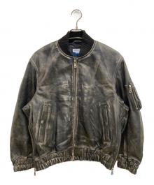 MAISON SPECIAL（メゾンスペシャル）の古着「Sheep Leather MA-1」｜ダークブラック