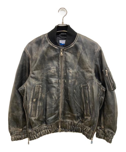 MAISON SPECIAL（メゾンスペシャル）MAISON SPECIAL (メゾンスペシャル) Sheep Leather MA-1 ダークブラックの古着・服飾アイテム