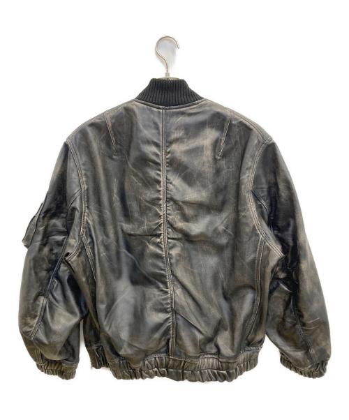 MAISON SPECIAL（メゾンスペシャル）MAISON SPECIAL (メゾンスペシャル) Sheep Leather MA-1 ダークブラックの古着・服飾アイテム