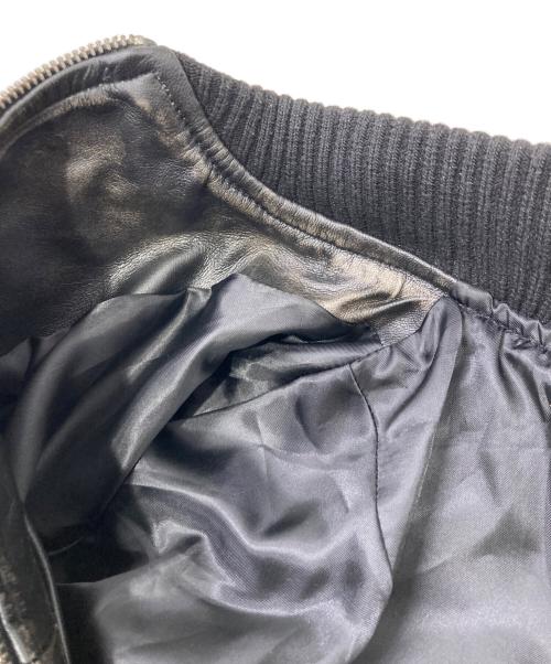 MAISON SPECIAL（メゾンスペシャル）MAISON SPECIAL (メゾンスペシャル) Sheep Leather MA-1 ダークブラックの古着・服飾アイテム