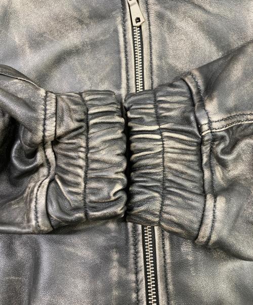 MAISON SPECIAL（メゾンスペシャル）MAISON SPECIAL (メゾンスペシャル) Sheep Leather MA-1 ダークブラックの古着・服飾アイテム