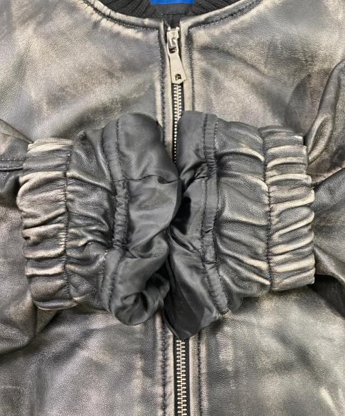 MAISON SPECIAL（メゾンスペシャル）MAISON SPECIAL (メゾンスペシャル) Sheep Leather MA-1 ダークブラックの古着・服飾アイテム