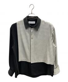 CULLNI（クルニ）の古着「チェックレイヤードシャツ」｜ブラック