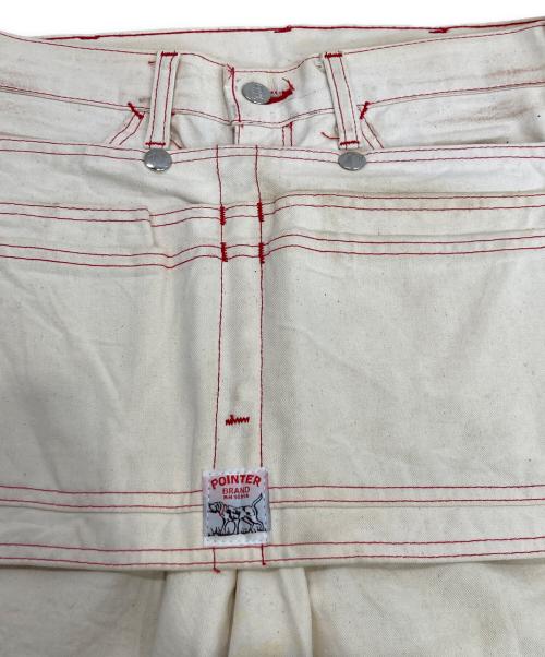 Pointer（ポインター）Pointer (ポインター) エプロン付ペインターパンツ アイボリー サイズ:78.5cm (W31)の古着・服飾アイテム
