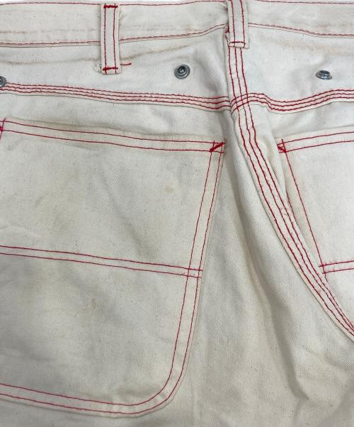 Pointer（ポインター）Pointer (ポインター) エプロン付ペインターパンツ アイボリー サイズ:78.5cm (W31)の古着・服飾アイテム