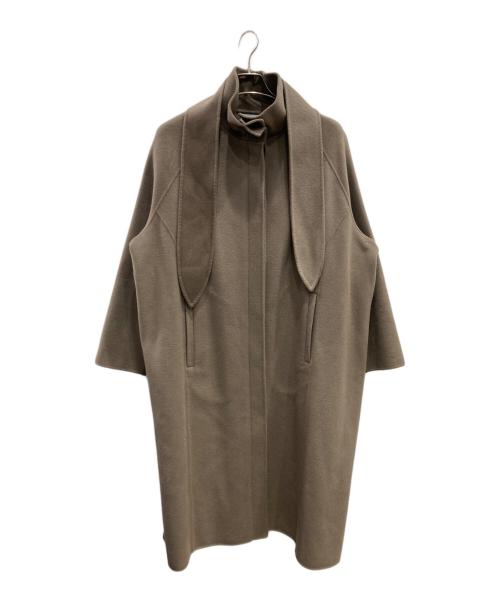 FEMMENT（ファモン）FEMMENT (ファモン) ウールカシミヤシルクリバーロングコート ベージュ サイズ:Sの古着・服飾アイテム