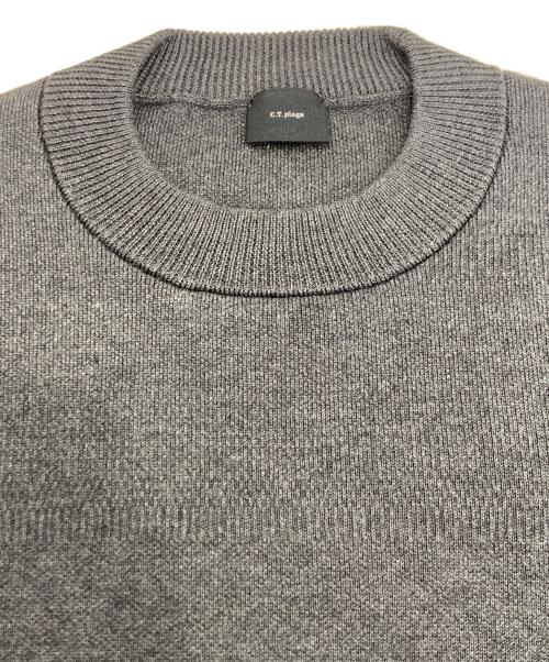 C.T.plage（シーティープラージュ）C.T.plage (シーティープラージュ) Silk cashmere double face pullover グレー サイズ:Mの古着・服飾アイテム