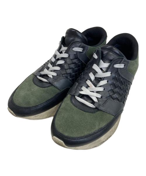 BOTTEGA VENETA（ボッテガベネタ）BOTTEGA VENETA (ボッテガベネタ) イントレチャートローカットスニーカー ブラック サイズ:41の古着・服飾アイテム