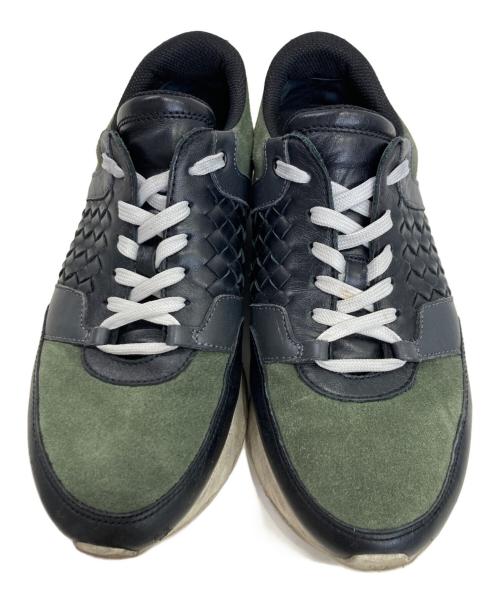 BOTTEGA VENETA（ボッテガベネタ）BOTTEGA VENETA (ボッテガベネタ) イントレチャートローカットスニーカー ブラック サイズ:41の古着・服飾アイテム