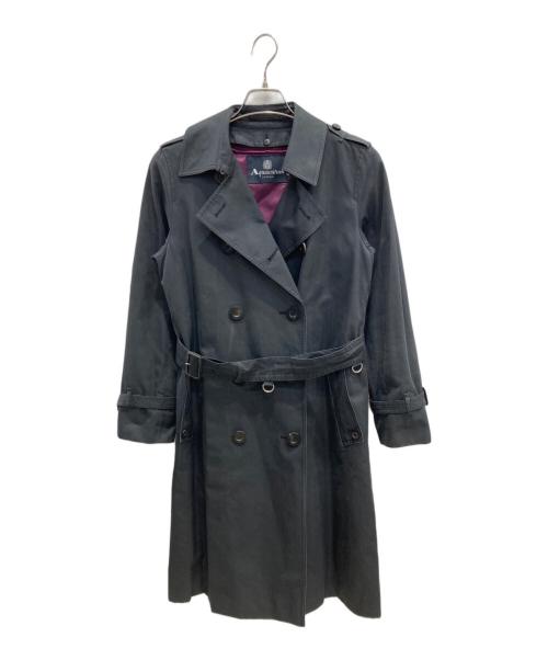 Aquascutum（アクアスキュータム）Aquascutum (アクアスキュータム) ライナー付トレンチコート ブラック サイズ:6Fの古着・服飾アイテム
