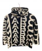 MARC JACOBSマークジェイコブズ）の古着「MONOGRAM OVERSIZED HOODIE」｜ブラック