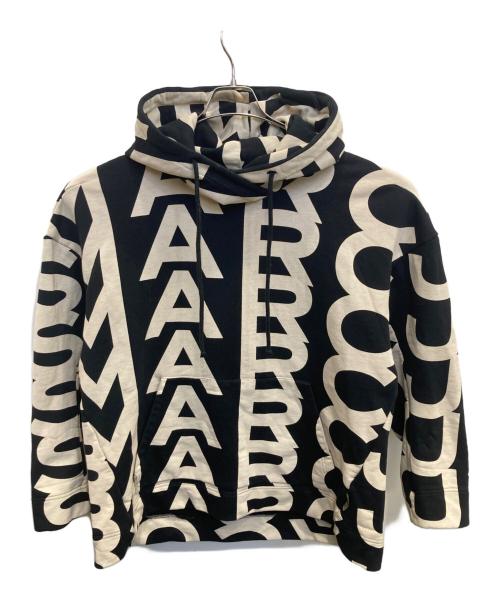 MARC JACOBS（マークジェイコブズ）MARC JACOBS (マークジェイコブズ) MONOGRAM OVERSIZED HOODIE ブラック サイズ:Mの古着・服飾アイテム