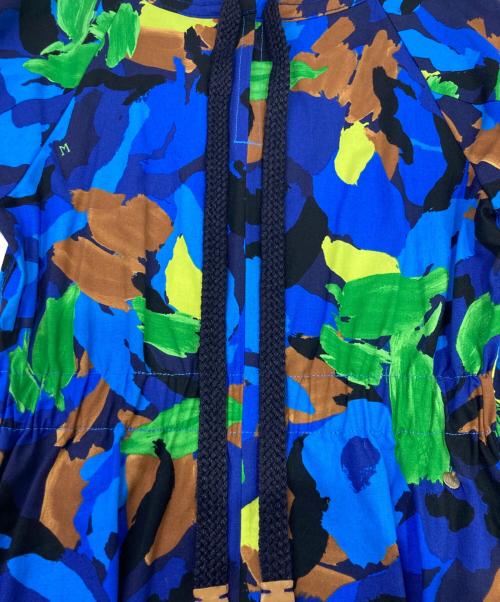 MUVEIL（ミュベール）MUVEIL (ミュベール) フラワープリントワンピース ブルー サイズ:36の古着・服飾アイテム