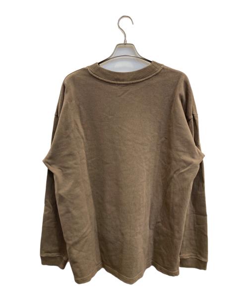 LOOPE（ルーペ）loope (ルーペ) モックネック長袖カットソー ブラウン サイズ:53の古着・服飾アイテム