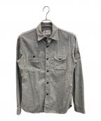 Hysteric Glamourヒステリックグラマー）の古着「THAT’S ALL RIGHT pt シャンブレー長袖ワークSH」｜グレー