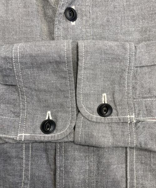 Hysteric Glamour（ヒステリックグラマー）Hysteric Glamour (ヒステリックグラマー) THAT’S ALL RIGHT pt シャンブレー長袖ワークSH グレー サイズ:Mの古着・服飾アイテム