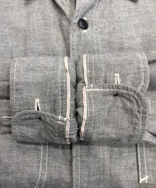 Hysteric Glamour（ヒステリックグラマー）Hysteric Glamour (ヒステリックグラマー) THAT’S ALL RIGHT pt シャンブレー長袖ワークSH グレー サイズ:Mの古着・服飾アイテム