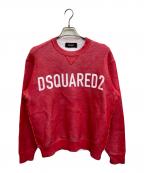 DSQUARED2ディースクエアード）の古着「ロゴスウェット」｜レッド