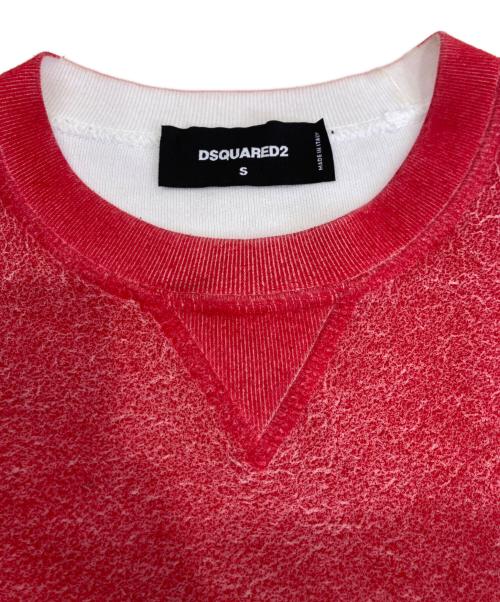 DSQUARED2（ディースクエアード）DSQUARED2 (ディースクエアード) ロゴスウェット レッド サイズ:Sの古着・服飾アイテム