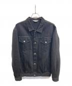 UNUSEDアンユーズド）の古着「13.5OZ DENIM OVERSIZED JACKET」｜ブラック