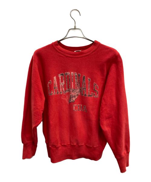 Champion REVERSE WEAVE（チャンピオン リバース ウィーブ）Champion REVERSE WEAVE (チャンピオン リバース ウィーブ) プリントスウェット レッド サイズ:Mの古着・服飾アイテム