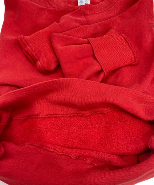 Champion REVERSE WEAVE（チャンピオン リバース ウィーブ）Champion REVERSE WEAVE (チャンピオン リバース ウィーブ) プリントスウェット レッド サイズ:Mの古着・服飾アイテム