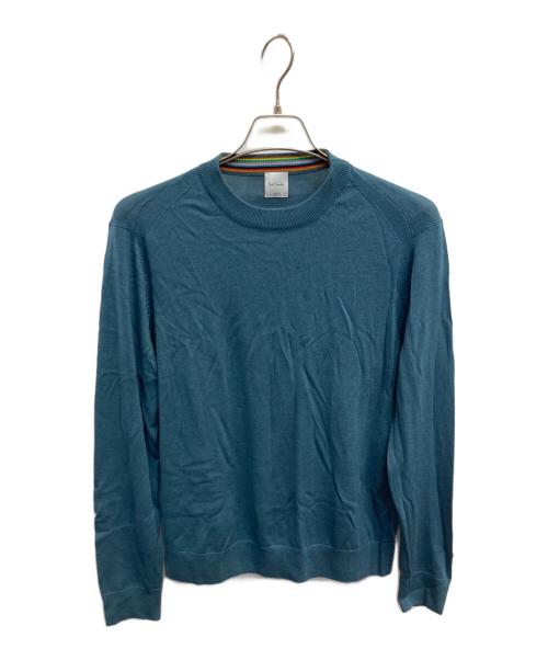 PAUL SMITH（ポールスミス）PAUL SMITH (ポールスミス) ファインゲージ クルーネックニット ブルー サイズ:Mの古着・服飾アイテム