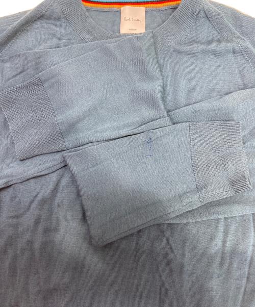 PAUL SMITH（ポールスミス）PAUL SMITH (ポールスミス) ファインゲージ クルーネックニット ブルー サイズ:Mの古着・服飾アイテム