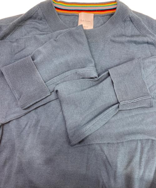 PAUL SMITH（ポールスミス）PAUL SMITH (ポールスミス) ファインゲージ クルーネックニット ブルー サイズ:Mの古着・服飾アイテム