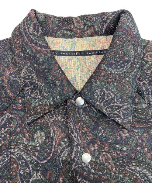 My Beautiful Landlet（マイビューティフルランドレット）My Beautiful Landlet (マイビューティフルランドレット) PAISLEY GOBELIN WEAVING RAGLAN OVERSIZE SHIRT マルチカラー サイズ:1の古着・服飾アイテム