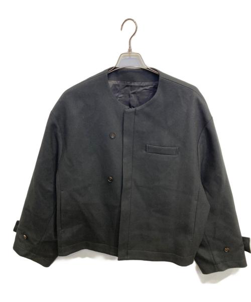 stein（シュタイン）stein (シュタイン) NO COLLAR MELTON JACKET グレー サイズ:Sの古着・服飾アイテム